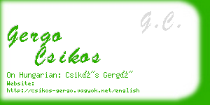 gergo csikos business card